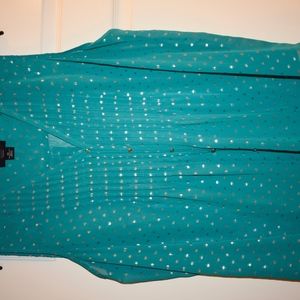 teal Liz Claiborne dress shirt